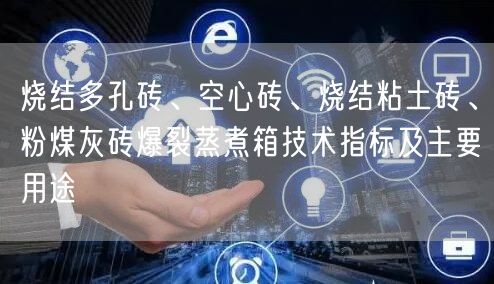 燒結(jié)多孔磚、空心磚、燒結(jié)粘土磚、粉煤灰磚爆裂蒸煮箱技術(shù)指標(biāo)及主要用途(圖1)