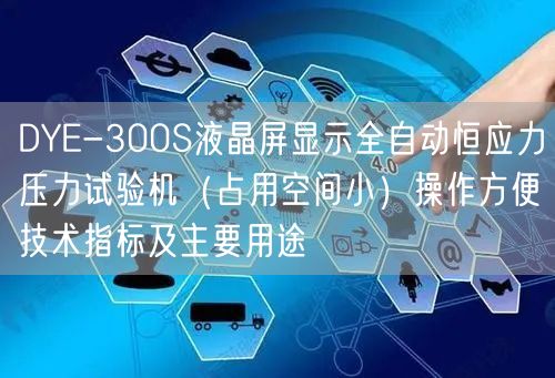 DYE-300S液晶屏顯示全自動恒應力壓力試驗機（占用空間?。┎僮鞣奖慵夹g(shù)指標及主要用途(圖1)