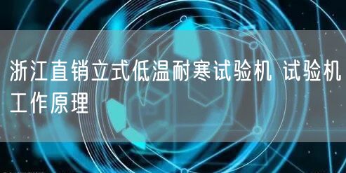 浙江直銷(xiāo)立式低溫耐寒試驗(yàn)機(jī) 試驗(yàn)機(jī)工作原理(圖1)