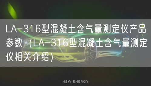 LA-316型混凝土含氣量測(cè)定儀產(chǎn)品參數(shù)（LA-316型混凝土含氣量測(cè)定儀相關(guān)介紹）(圖1)