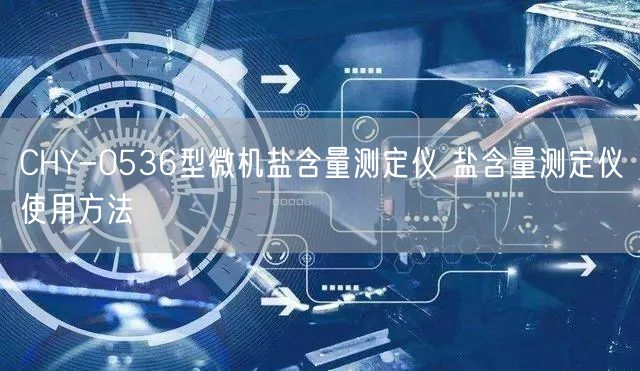 CHY-0536型微機(jī)鹽含量測定儀 鹽含量測定儀使用方法(圖1)