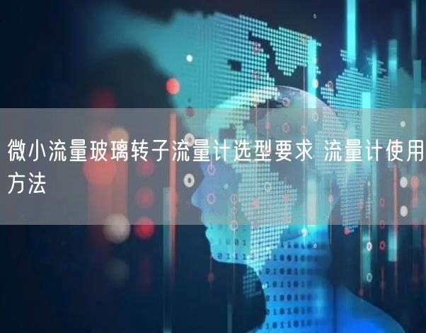 微小流量玻璃轉(zhuǎn)子流量計選型要求 流量計使用方法(圖1)