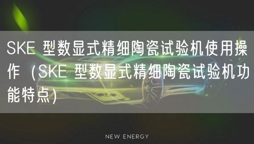 SKE 型數顯式精細陶瓷試驗機使用操作（SKE 型數顯式精細陶瓷試驗機功能特點）(圖1)